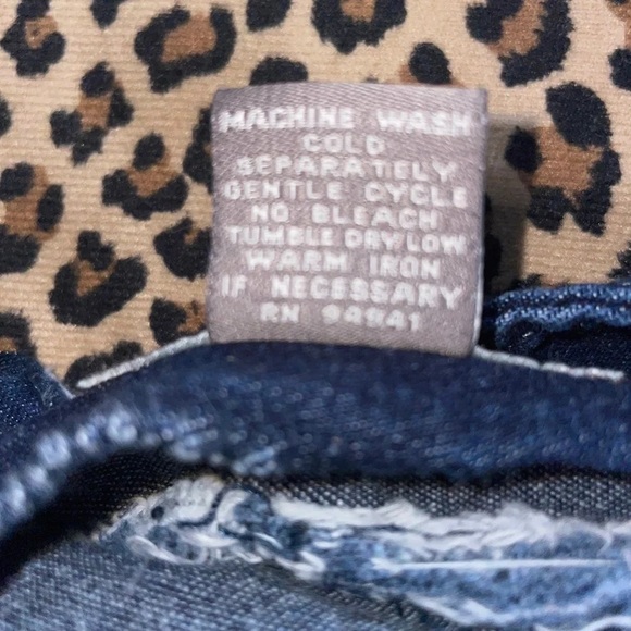 Vintage 90s Denim Dress Lace Trim Contrast Stitch 6 Small Stretchy Jean Mini - Picture 4 of 7